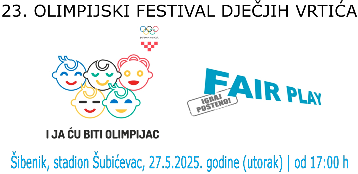 Više od 500 mališana na Olimpijskom festivalu dječjih vrtića u Šibeniku Više od 500 mališana na Olimpijskom festivalu dječjih vrtića u Šibeniku
